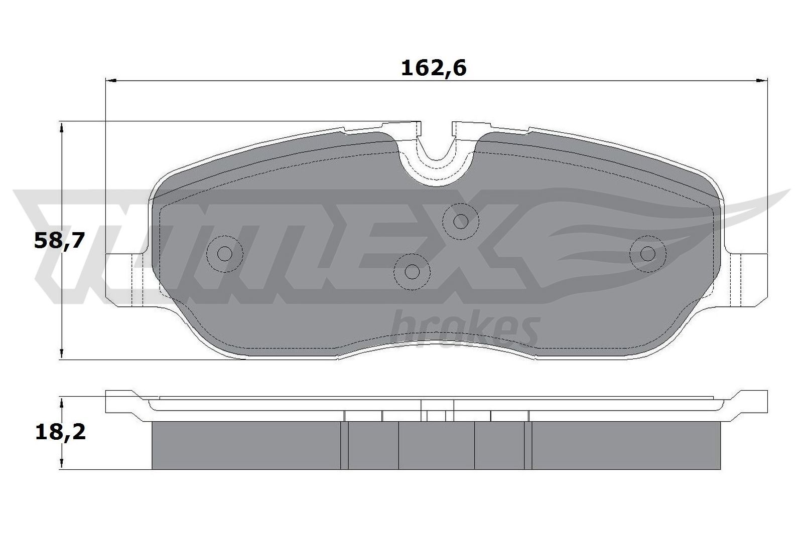 Obrázok Sada brzdových platničiek kotúčovej brzdy TOMEX Brakes  TX1771